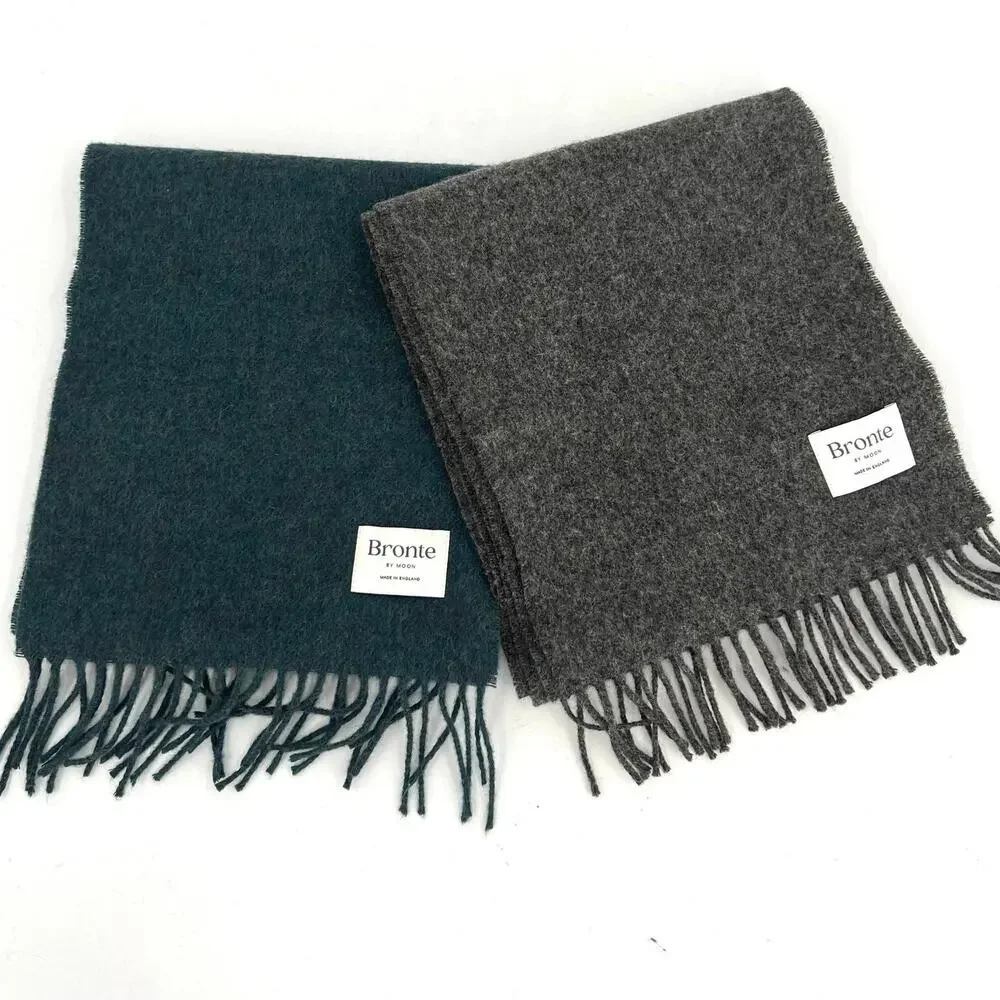Bronte men’s wool green gray scarves